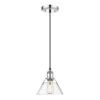 Golden Lighting Orwell 100-Watt 1-Light Chrome And Clear Glass Mini Pendant Light