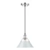 Golden Lighting Orwell 100-Watt 1-Light Chrome And Dusky Blue Pendant Light -Lamp Parts chrome and dusky blue golden lighting pendant lights 3306 m ch db 64 1000