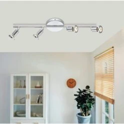 EGLO Buzz 2 2.1 Ft. 4-Light Chrome Track Lighting Kit 12 EGLO Buzz 2 2.1 Ft. 4-Light Chrome Track Lighting Kit -Lamp Parts chrome eglo track lighting kits 200401a 4f 1000