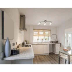 EGLO 1600 Penn Ave 2 Ft. 3-Light Chrome Integrated LED Fixed Track Lighting Kit -Lamp Parts chrome eglo track lighting kits 204007a 1f 1000