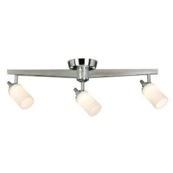 EGLO 1600 Penn Ave 2 Ft. 3-Light Chrome Integrated LED Fixed Track Lighting Kit