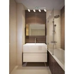 EGLO 1600 Penn Ave 2.5 Ft. 4-Light Chrome Integrated LED Fixed Track Lighting Kit -Lamp Parts chrome eglo track lighting kits 204008a 4f 1000