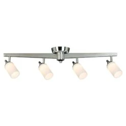 EGLO 1600 Penn Ave 2.5 Ft. 4-Light Chrome Integrated LED Fixed Track Lighting Kit