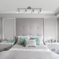 Globe Electric Mia 2.5 Ft. 4-Light Chrome Integrated LED Track Lighting Kit 13 Globe Electric Mia 2.5 Ft. 4-Light Chrome Integrated LED Track Lighting Kit -Lamp Parts chrome globe electric track lighting kits 59292 1f 1000