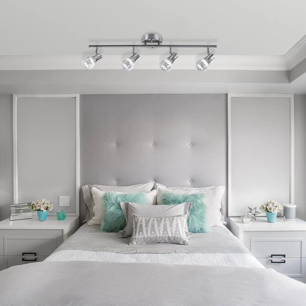 Globe Electric Mia 2.5 Ft. 4-Light Chrome Integrated LED Track Lighting Kit 7 Globe Electric Mia 2.5 Ft. 4-Light Chrome Integrated LED Track Lighting Kit - Image 5