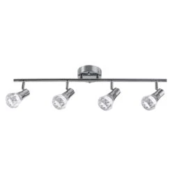 Globe Electric Mia 2.5 Ft. 4-Light Chrome Integrated LED Track Lighting Kit