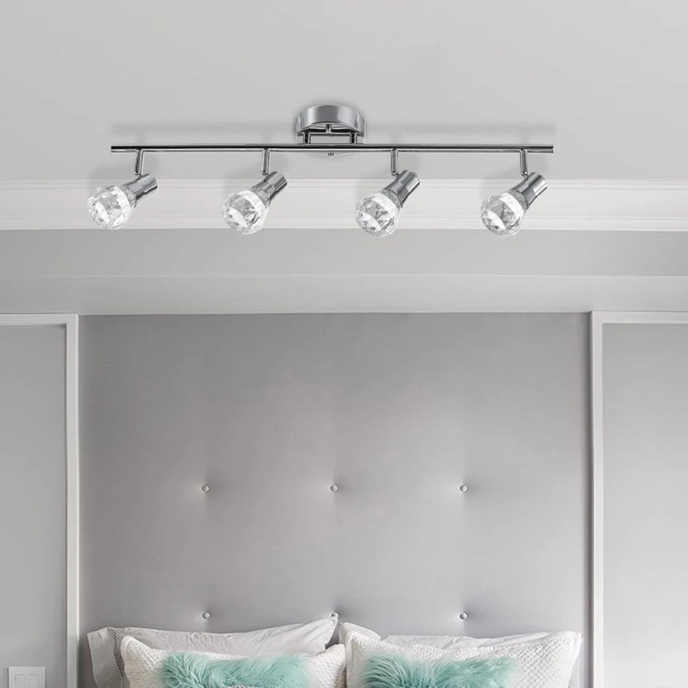 Globe Electric Mia 2.5 Ft. 4-Light Chrome Integrated LED Track Lighting Kit 8 Globe Electric Mia 2.5 Ft. 4-Light Chrome Integrated LED Track Lighting Kit - Image 6