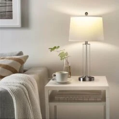 24.4 In. Bedside Table Lamp For Bedroom Nightstand 3-Way Dimmable Touch Lamps With USB Charging Port LED (Bulb Included) -Lamp Parts chrome tozing table lamps tflt2031 01 chbltdl 2306 77 1000