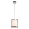 Newborough 1-Light Chrome With White Shade Drum Mini Pendant -Lamp Parts chrome with white shade hampton bay pendant lights 03280 4 64 1000