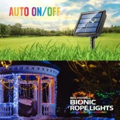25 Ft. Indoor/Outdoor Color Changing Solar Flexible Integrated LED Bionic Rope Light With Remote Control -Lamp Parts clear bell howell rope lights 1594 c3 1000