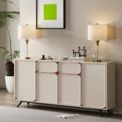 26 In. Clear Modern Dimmable Glass Bedroom Living Room Bedside Desk Nightstand Table Lamps USB Port -Lamp Parts clear maxax table lamps t251 wh s 1d 1000