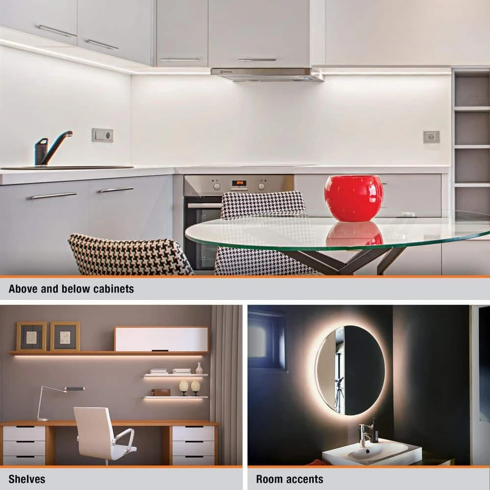 16 Ft. White Indoor LED Tape Light W/remote (Plug-in Or Direct Wire) 8 16 Ft. White Indoor LED Tape Light W/remote (Plug-in Or Direct Wire) - Image 6