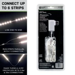 12 In. LED Linkable White Flexible Tape Under Cabinet Light Kit (4-Strip Pack) -Lamp Parts commercial electric led strip lights 421100 fa 1000