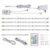 12 In. LED Linkable RGBW Flexible Under Cabinet Light Kit (4-Strip Pack) -Lamp Parts commercial electric led strip lights 423100 64 1000