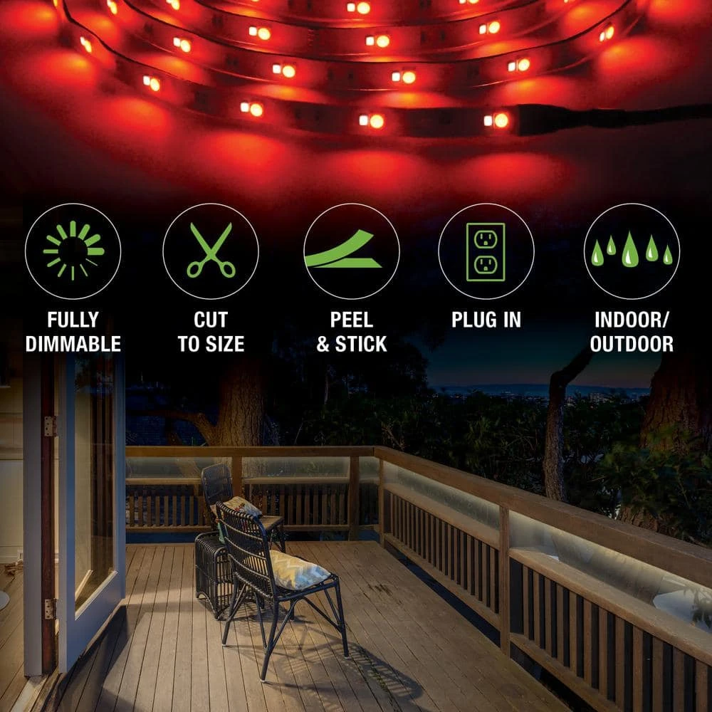 24 Ft White & Multicolor (RGB+W) Indoor/Outdoor LED Tape Light W/Remote 6 24 Ft White & Multicolor (RGB+W) Indoor/Outdoor LED Tape Light W/Remote - Image 4