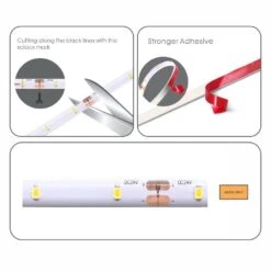 32 Ft. Indoor/Outdoor Cuttable Non Re-Linkable Neutral White Strip Light Kit -Lamp Parts commercial electric led strip lights ls2835 32ft 1f 1000