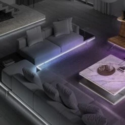 16 Ft. Plug-In/Hardwire Cuttable/Linkable Integrated LED RGB/White Indoor Under Cabinet Tape Strip Light W/Remote -Lamp Parts commercial electric led strip lights tape192rgb3k hd 66 1000