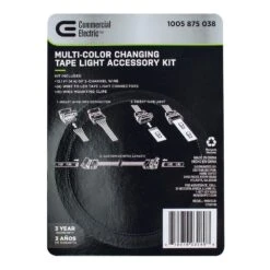 13 Ft. Connector Cord LED Strip Light Accessory Pack (RGB+W) (4 Wire-to-Tape Connectors, 6 Wire Mounting Clips) -Lamp Parts commercial electric under cabinet lighting accessories 760110 44 1000