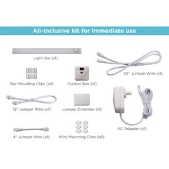 Black & Decker 9 In. LED Cool White 4000K, Dimmable, 1-Bar Under Cabinet Lights Kit With Hands-Free On/Off (Tool-Free Plug-in Install) 10 Black & Decker 9 In. LED Cool White 4000K, Dimmable, 1-Bar Under Cabinet Lights Kit With Hands-Free On/Off (Tool-Free Plug-in Install) -Lamp Parts cool white 1 bar add kit black decker under cabinet bar lights leduc9 1ck c3 1000