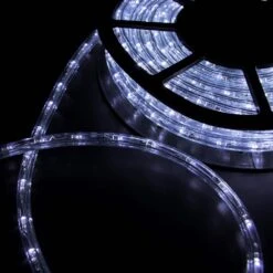 Outdoor 50 Ft. 110-Volt Plug-in Cool Integrated White LED Light Color Changing Rope Light -Lamp Parts cool white walsport rope lights usli1001cw 1f 1000