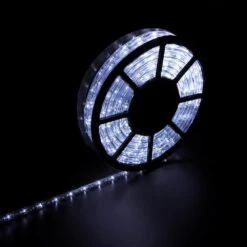 Outdoor 50 Ft. 110-Volt Plug-in Cool Integrated White LED Light Color Changing Rope Light -Lamp Parts cool white walsport rope lights usli1001cw 44 1000