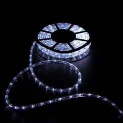 Outdoor 50 Ft. 110-Volt Plug-in Cool Integrated White LED Light Color Changing Rope Light -Lamp Parts cool white walsport rope lights usli1001cw 4f 1000