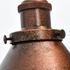 Barn 1-Light Antique Copper Cone Mini Pendant Light With Bell Metal Shade Dimmable Adjustable Hanging Barn Light(2-PCS) -Lamp Parts copper 2 pcs huoku pendant lights pd1004341 2p 1f 1000