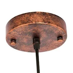 Barn 1-Light Antique Copper Cone Mini Pendant Light With Bell Metal Shade Dimmable Adjustable Hanging Barn Light(2-PCS) -Lamp Parts copper 2 pcs huoku pendant lights pd1004341 2p 76 1000