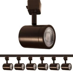 Charge Dark Bronze 5CCT Integrated LED Ceiling Hardwired Fixed Track Cylinder Head, H Track (6-Pack) -Lamp Parts dark bronze 6 pack wac limited track lighting heads h 8010 cs db 6 de 1000