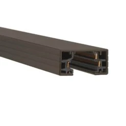 H-Track 4 Ft. 120-Volt Dark Bronze Single Circuit Lighting Fixed Track Lighting Rail With 2-Endcaps