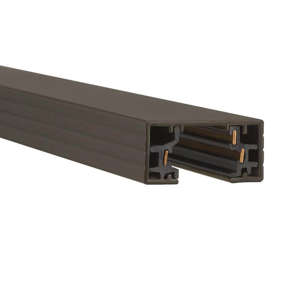 H-Track 4 Ft. 120-Volt Dark Bronze Single Circuit Lighting Fixed Track Lighting Rail With 2-Endcaps 3 H-Track 4 Ft. 120-Volt Dark Bronze Single Circuit Lighting Fixed Track Lighting Rail With 2-Endcaps