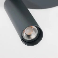 Karpo Dark Silver Adjustable Spot Light, Integrated LED Bulb, Fixed Track Cylinder Spotlight, 3000k, 580 Lumens -Lamp Parts dark silver vidalite track lighting heads ce1060120 1f 1000