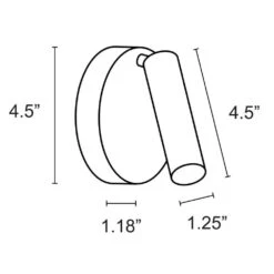 Karpo Dark Silver Adjustable Spot Light, Integrated LED Bulb, Fixed Track Cylinder Spotlight, 3000k, 580 Lumens -Lamp Parts dark silver vidalite track lighting heads ce1060120 76 1000