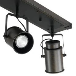 Globe Electric Williamsburg 2 Ft. 3-Light Dark Wood Track Lighting Kit -Lamp Parts dark wood globe electric track lighting kits 59316 4f 1000