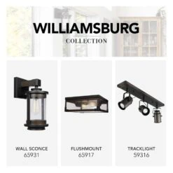 Globe Electric Williamsburg 2 Ft. 3-Light Dark Wood Track Lighting Kit -Lamp Parts dark wood globe electric track lighting kits 59316 76 1000