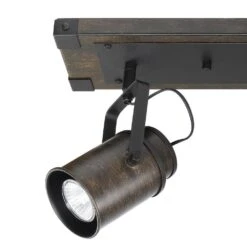 Globe Electric Williamsburg 2 Ft. 3-Light Dark Wood Track Lighting Kit -Lamp Parts dark wood globe electric track lighting kits 59316 c3 1000