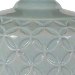 Della 17 In. Soft Blue Ceramic LED Table Lamps With Shade (Set Of 2) -Lamp Parts decor therapy lamp sets mp1646 1f 1000