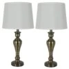 Marie Steel Touch Control Table Lamps, Set Of 2, Antique Brass -Lamp Parts decor therapy lamp sets mp2004 64 1000