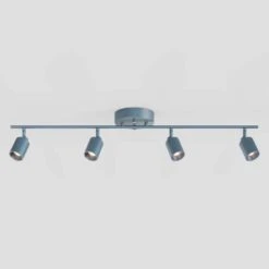 Shura Deep Navy Integrated LED Fixed Track Light Rotatable Cylinder Heads 3 Ft. Track Lighting Kit 3000 K 2240 Lumens -Lamp Parts deep navy 3000k vidalite track lighting kits ce1060083 fa 1000