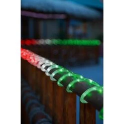 16 Ft. Integrated LED Color Control Red White Green Rope Light -Lamp Parts deerport decor rope lights rl16 c ccrwg 1f 1000