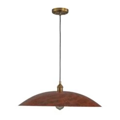 Pcover 1-Light Red Copper Island Pendant Light With Classic Dome Shade Industrial Farmhouse Barn Pendant -Lamp Parts distressed copper huoku pendant lights pd1063501 1d 1000