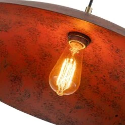 Pcover 1-Light Red Copper Island Pendant Light With Classic Dome Shade Industrial Farmhouse Barn Pendant -Lamp Parts distressed copper huoku pendant lights pd1063501 1f 1000