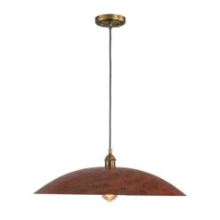 Pcover 1-Light Red Copper Island Pendant Light With Classic Dome Shade Industrial Farmhouse Barn Pendant -Lamp Parts distressed copper huoku pendant lights pd1063501 66 1000