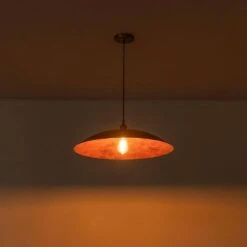 Pcover 1-Light Red Copper Island Pendant Light With Classic Dome Shade Industrial Farmhouse Barn Pendant -Lamp Parts distressed copper huoku pendant lights pd1063501 fa 1000