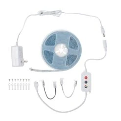 16.4 Ft. Smart RGBWIC Dynamic Color Changing Dimmable Plug-In LED Strip Light Powered By Hubspace 13 16.4 Ft. Smart RGBWIC Dynamic Color Changing Dimmable Plug-In LED Strip Light Powered By Hubspace -Lamp Parts ecosmart led strip lights al tp rgbictw 1 1d 1000