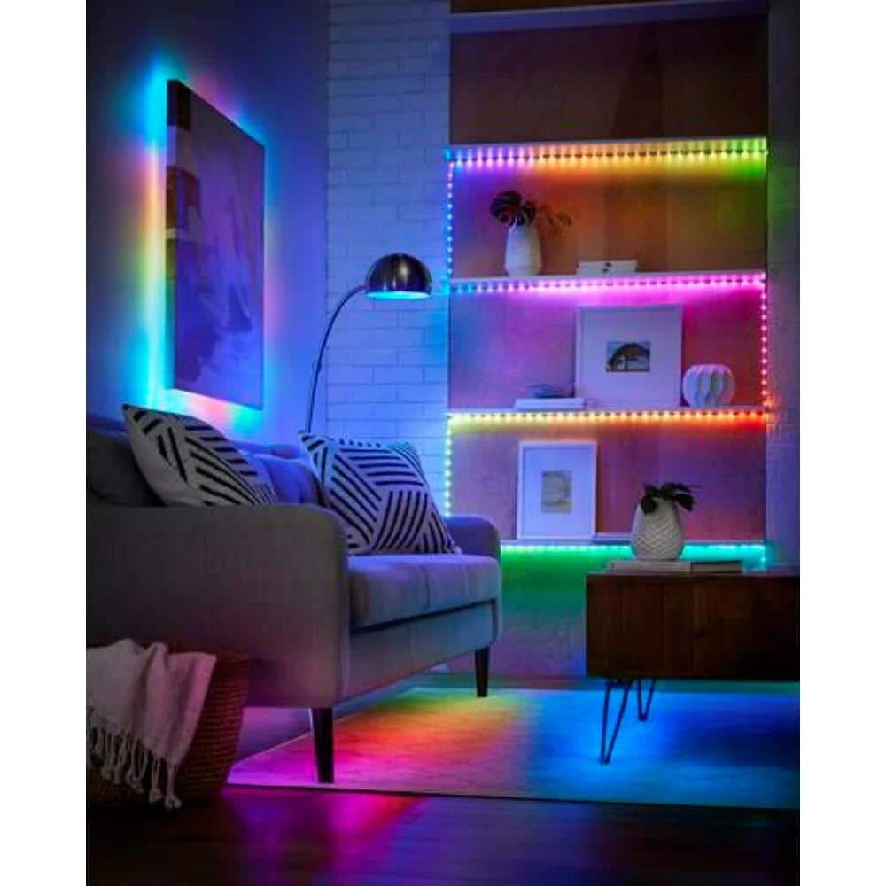 16.4 Ft. Smart RGBWIC Dynamic Color Changing Dimmable Plug-In LED Strip Light Powered By Hubspace 5 16.4 Ft. Smart RGBWIC Dynamic Color Changing Dimmable Plug-In LED Strip Light Powered By Hubspace - Image 3