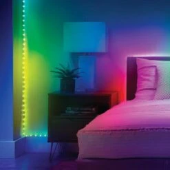 16.4 Ft. Smart RGBWIC Dynamic Color Changing Dimmable Plug-In LED Strip Light Powered By Hubspace 12 16.4 Ft. Smart RGBWIC Dynamic Color Changing Dimmable Plug-In LED Strip Light Powered By Hubspace -Lamp Parts ecosmart led strip lights al tp rgbictw 1 a0 1000