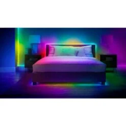 6.5 Ft. Smart RGWBIC Dynamic Color Changing Dimmable Plug-In LED Strip Light Powered By Hubspace -Lamp Parts ecosmart led strip lights al tp rgbictw 6 1d 1000