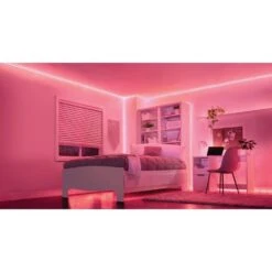 16.4 Ft. Smart RGBW Color Changing Dimmable Plug-In LED Strip Light Powered By Hubspace -Lamp Parts ecosmart led strip lights al tp rgbw 16ft 1d 1000