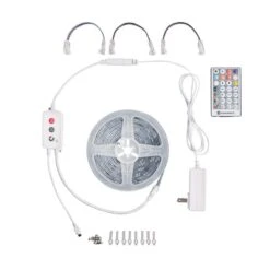 16.4FT RGBWIC Dynamic Color Changing Dimmable Linkable Plug-In LED Strip Light With Remote Control -Lamp Parts ecosmart led strip lights al tp rgbwic 16 77 1000